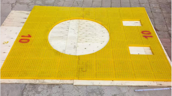 37 1/2 polegadas Anti-Slip Tapete Rotativo Tabela Amarelo 2200MM*1800MM Tapete para perfuração de campos petrolíferos