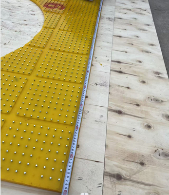 37 1/2 polegadas Anti-Slip Tapete Rotativo Tabela Amarelo 2200MM*1800MM Tapete para perfuração de campos petrolíferos