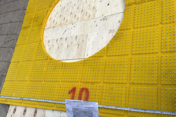 37 1/2 polegadas Anti-Slip Tapete Rotativo Tabela Amarelo 2200MM*1800MM Tapete para perfuração de campos petrolíferos